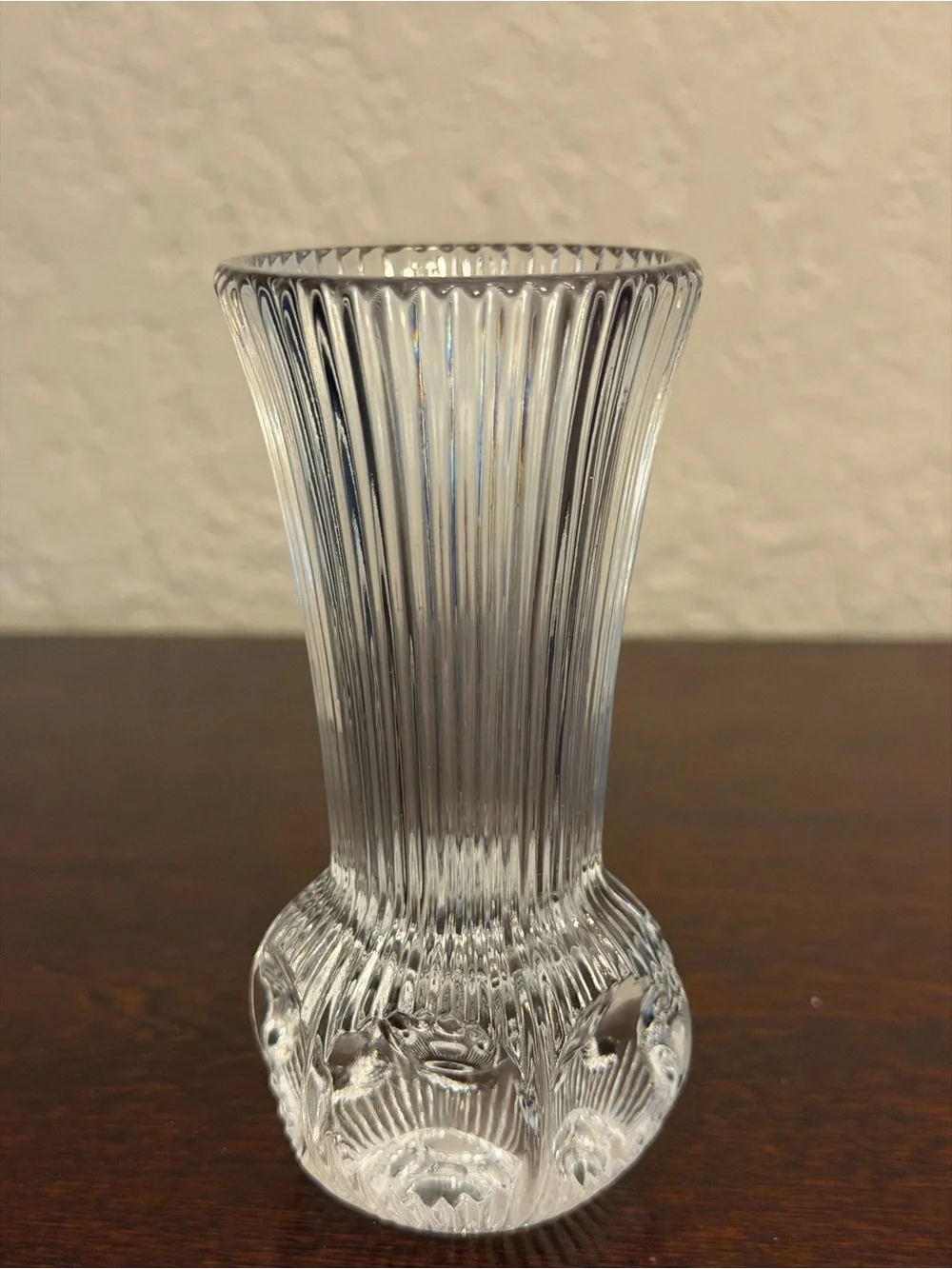Vtg Fostoria Melissa Ribbed Bud Vase 4.75
